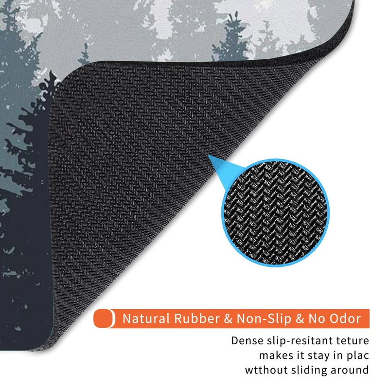 Armanza Square Mouse Pad Forest, Personalized Premium-Textured Custom Mouse Mat Design, Washable Mousepad Cloth, Non-Slip Rubber Base Computer Mouse Pads for Wireless Mouse - Image 5